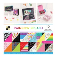 Kit de papel para scrapbooking de dupla face Stack Rainbow Splash - 36 folhas