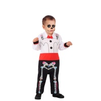Fato de esqueleto de Catrina mexicana para bebé menino