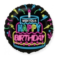 Balão Neon Feliz Aniversário 45cm - Conver Party