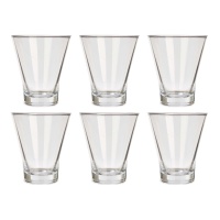 Copo cónico transparente de 200 ml - 6 unid.