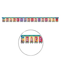 Feliz Aniversário Circo Feliz Aniversário Grinalda de Comboio 2,52 m