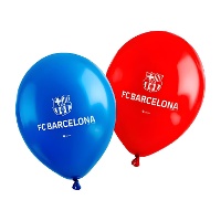 Balões de látex do FC Barcelona de 30 cm - 6 unidades