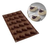 Molde de silicone para ursos de chocolate 17 x 29,5 cm - Silikomart - 24 cavidades