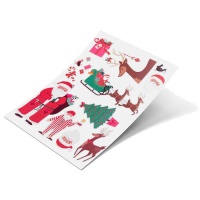 Autocolantes Pai Natal e trenó