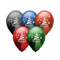 Balões de Natal em látex, paz e amor em cores sortidas 30 cm - Balões Palhaços - 25 pcs.