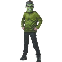 Fato de Hulk com T-shirt e máscara para criança