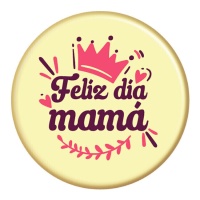 Sinal de Feliz Dia da Mãe em chocolate branco - Dekora - 72 unid.