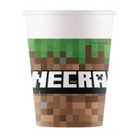 Copos Minecraft 200ml - 8 unid.