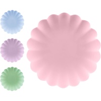Pratos ondulados reutilizáveis de 22 cm - 4 unidades