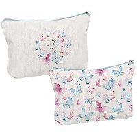 Necessaire de Borboletas de 22 x 15 cm - 1 unidade