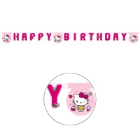 Grinalda de Feliz Aniversário Hello Kitty 2 m