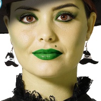 Brincos de chapéu de bruxa - 1 par