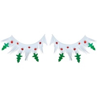 Pestanas brancas com árvore de Natal