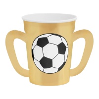 Copos de futebol com pegas 270 ml - 6 unid.