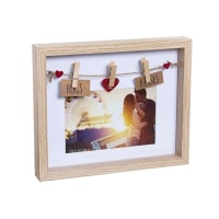 Moldura para fotografias Hugs & Kisses com clipes para fotografias 15 x 10 cm - DCasa