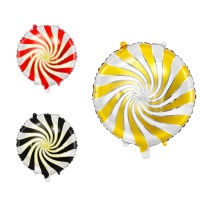 Balão espiral metalizado redondo em cores sortidas de 35 cm - PartyDeco - 1 unidade