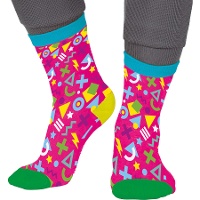 Meias dos anos 80 rosa para adultos - 1 par