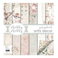 Kit de papéis para scrapbooking Shabby Shabby - Artis decor - 6 folhas