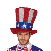 chapéu com bandeira americana