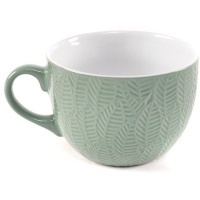 Chávena de 550 ml com folhas verdes