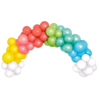 Guirlanda de balões arco-íris 2,5 m - 40 unidades