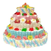 Torta de doces de marshmallows de 6 andares com 1,5 kg