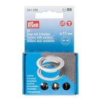 Ilhós de 1,1 cm e arruelas de latão - Prym - 20 unidades