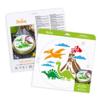 Stencil Dinossauros Pré-históricos 25 cm - Decorar