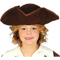 Chapéu pirata marrom infantil