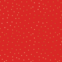 Papel de embrulho vermelho com estrelas douradas 2,00 x 0,70 m - 1 unid.