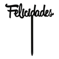 Topo de bolo de aniversário preto - Dekora