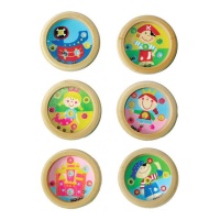 Puzzles de madeira variados Piratas e Princesas - 1 peça