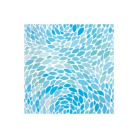 Guardanapos em mosaico azul 16,5 x 16,5 cm - 20 unidades