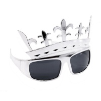 Óculos de sol com coroa de prata