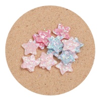 Figuras decorativas de estrelas brilhantes 1,6 cm - 16 unid.