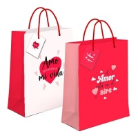 Saco de oferta com mensagem de amor 45 x 33 x 10 cm - 1 unid.