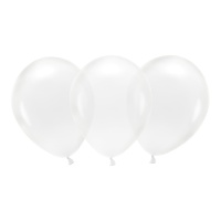 Balões de látex biodegradáveis 26 cm vidro transparente - PartyDeco - 100 unidades