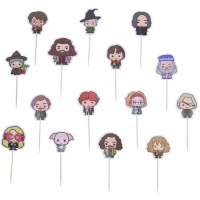 Palitos para cupcakes Harry Potter - 15 unid.