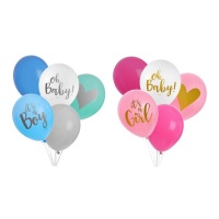 Balões de Látex Oh Baby 30 cm - 8 unidades