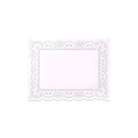 Guardanapos rectangulares de papel branco 21 x 27 cm - 8 unid.