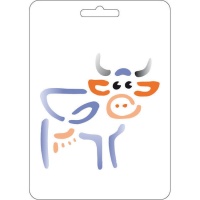 Stencil vaca stencil 15 x 21 cm - Fontorpin - 1 unidade