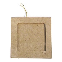 Pendente com moldura quadrada em papel maché de 9 x 9 cm - Innspiro