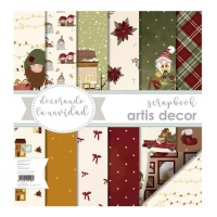 Kit de papel para scrapbooking da Decorando la Navidad - Decoração artística - 6 folhas