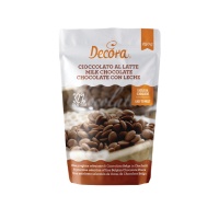 Chocolate de leite com pedaços de chocolate para derreter 250 gr - Decora