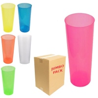 Copos de plástico coloridos de 300 ml em tubo - 420 pcs.