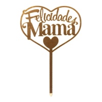 Topper para bolo de parabéns para a mãe