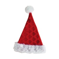 Chapéu de Natal impresso de 52 cm do Pai Natal