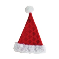 Chapéu de Pai Natal estampado de 52 cm