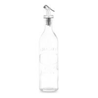 Garrafa de azeite de 500 ml redonda com relevo