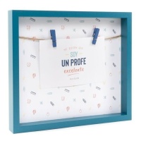 Moldura de fotos para um Excelente Professor com pregadores para foto de 10 x 15 cm